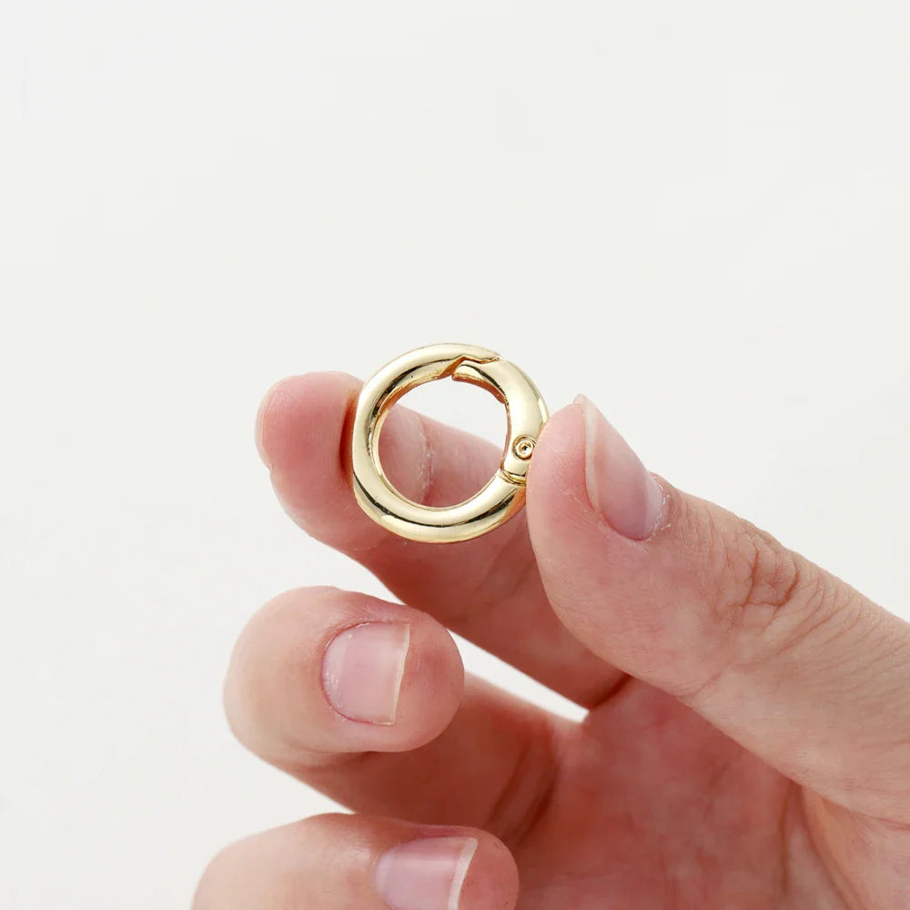5Pcs 20mm 14K 18K Gold Plated O Ring Spring Clasps Openable Round Keychain Hook Charms Pendants Connector For DIY Jewelry Making Vera Lux