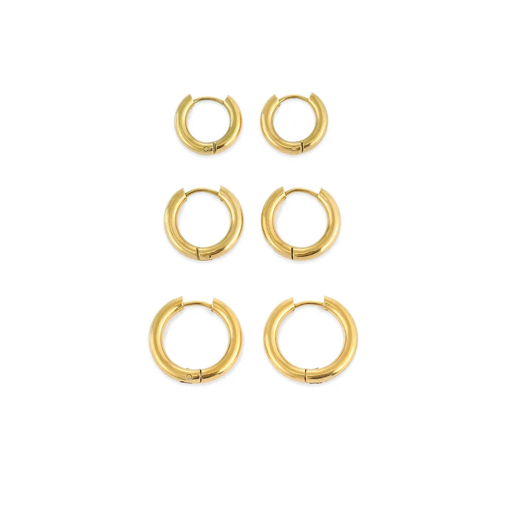 Minimalist Stainless Steel Round Earrings for Women Trendy Geometric Drop Statement Earrings Party Fashion Jewelry Gift Vera Lux
