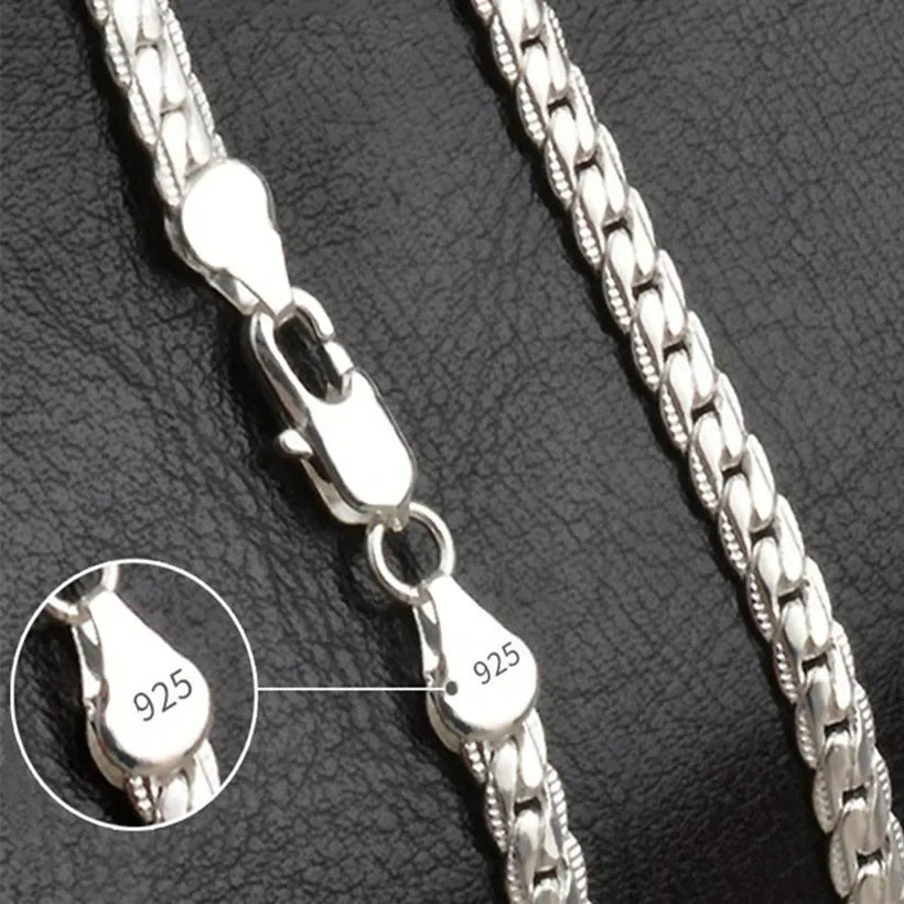 20-60cm 925 sterling Silver luxury brand design noble Necklace Chain For Woman Men Fashion Wedding Engagement Jewelry Vera Lux