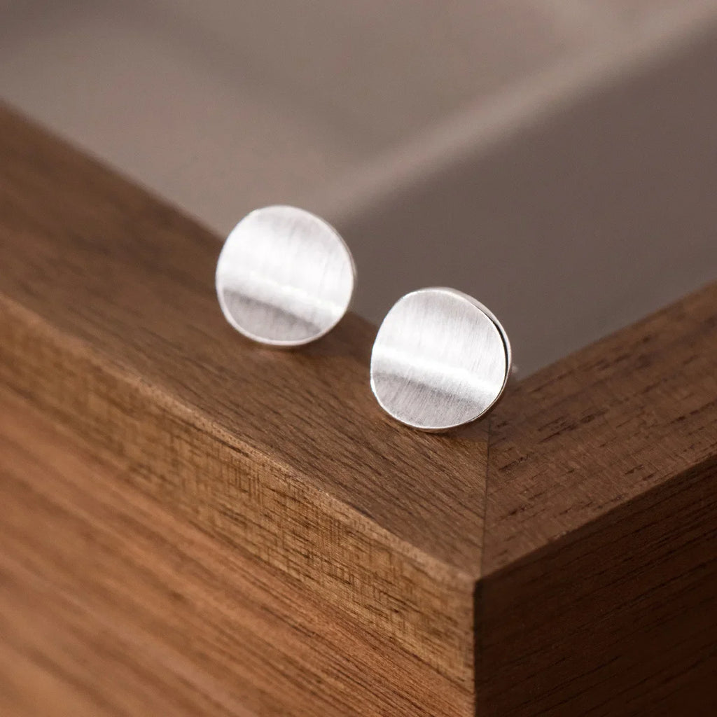 925 Sterling Silver Frosting Round Piercing Stud Earrings For Women Wedding Engagement Jewelry Wholesale Accessories Jewellery Vera Lux