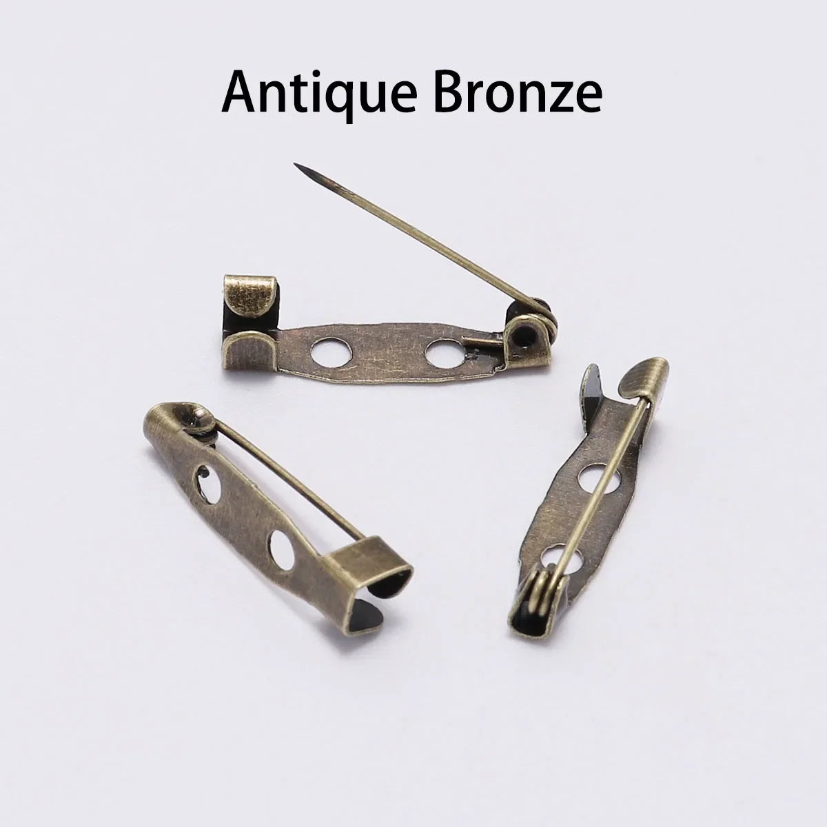 20-50pcs 20 25 32 38mm Brooch Clip Base Pin Blank Safe Lock Brooch Pin Base Badge Holder For DIY Jewelry Making Finding Supplies Vera Lux