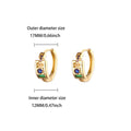 Round Shiny Zirconia Earrings for Women Stainless Steel Gold Color Piercing Earrings 2025 New Fashion Jewelry Mother's Day Gift Vera Lux