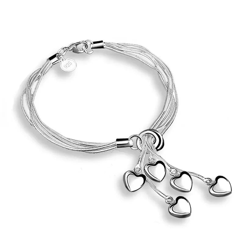 8 Inch 18K Gold Bracelet 5MM Sideways Chain Bracelet For Woman Men Fashion Wedding Engagement 925 Sterling Silver Jewelry Gifts Vera Lux