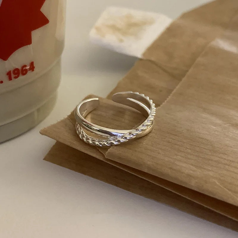 925 Sterling Silver plated Ring for Women Girl Gift Blace Stone Crystal Glaze Retro Punk Open Jewelry Dropship Wholesale Vera Lux