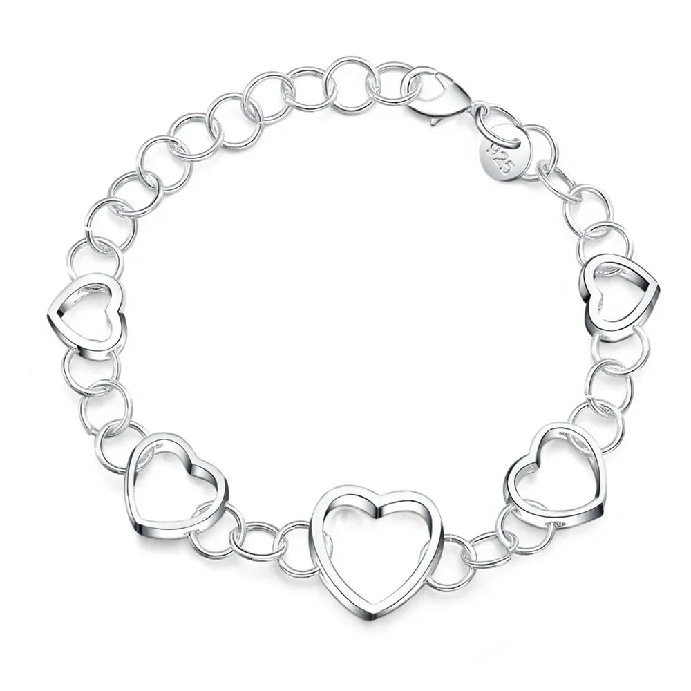 8 Inch 18K Gold Bracelet 5MM Sideways Chain Bracelet For Woman Men Fashion Wedding Engagement 925 Sterling Silver Jewelry Gifts Vera Lux