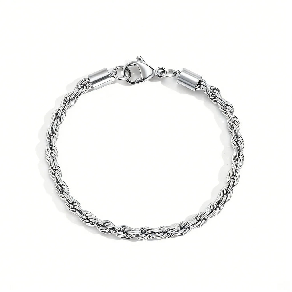 Twisted Rope Chian Bracelet for Woman Hip Hop Punk Gold Color Stainless Steel Gold Color Necklace Fashion Jewelry Gift Vera Lux