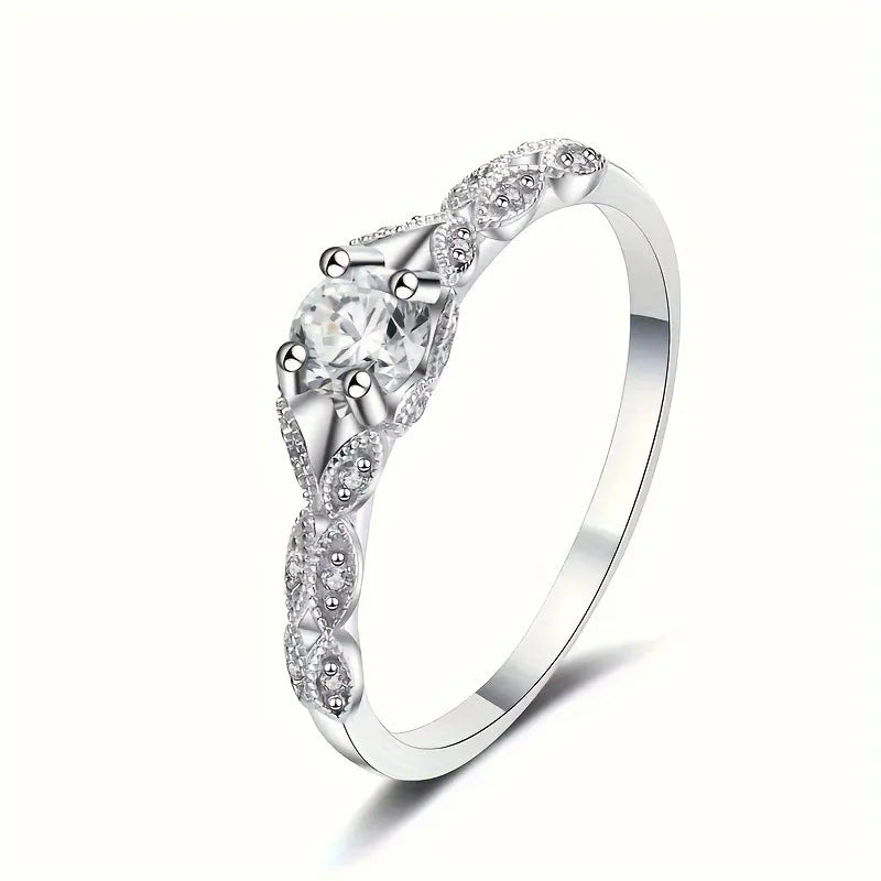 925 Sterling Silver Light Luxury Style Amethyst Zirconia Women's Ring in Europe and America Simple Fashion Gem Temperament Ring Vera Lux