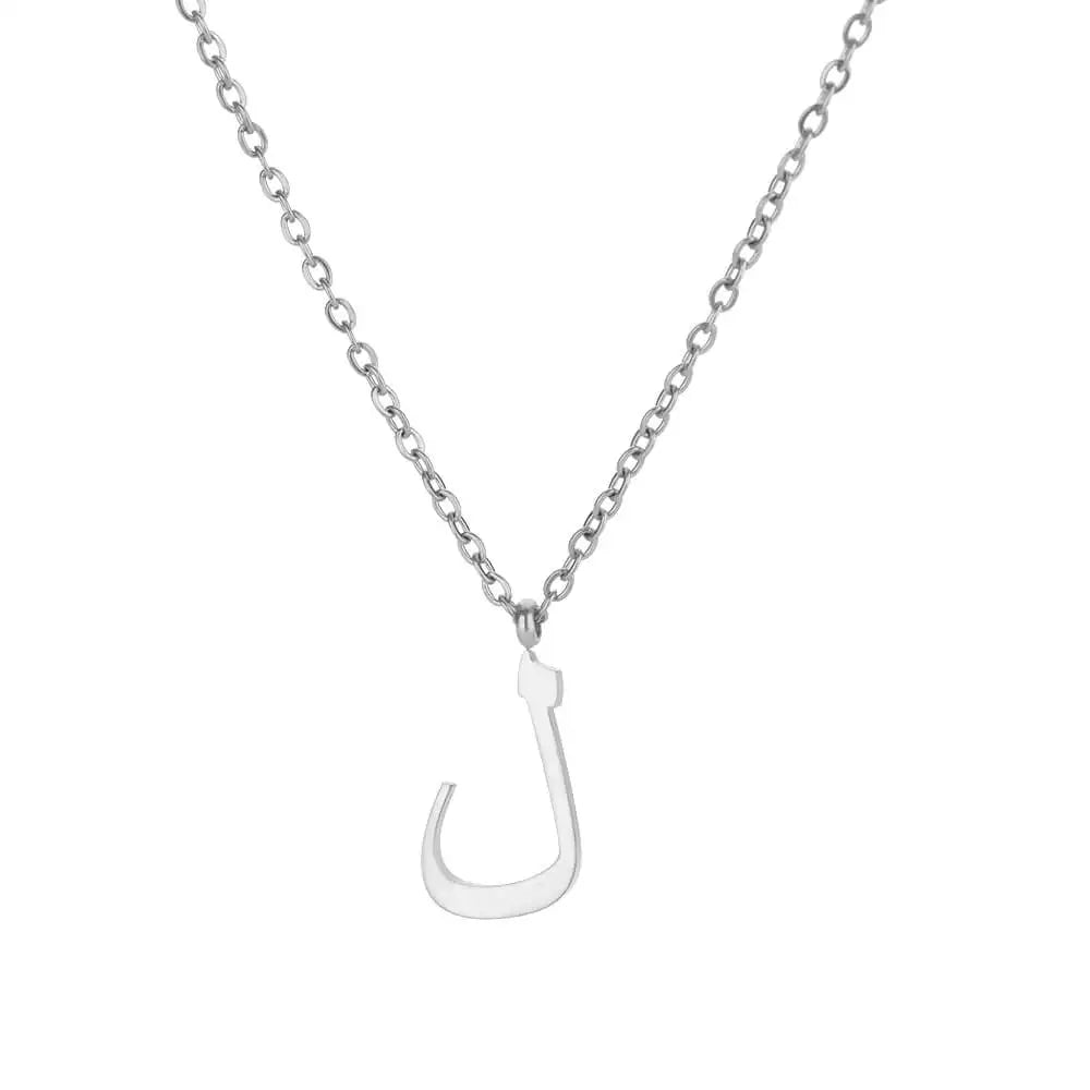 Arabic Letter Name Pendant Necklace For Women Stainless Steel Inital Chain Choker Collar Necklace 2024 Wedding Jewelry bijoux Vera Lux