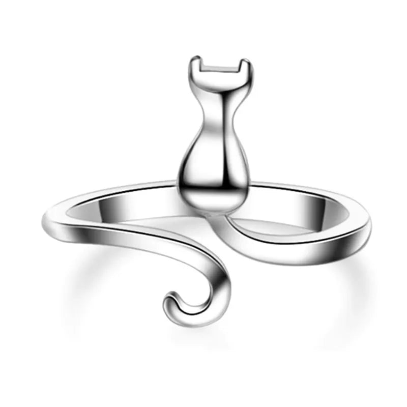 925 Sterling Silver Cat Rings For Women Engagement Luxury Designer Jewelry Female Offers With Free Shipping URBABY Jewellery Vera Lux