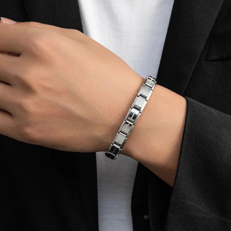 New Trend Stainless Steel Bracelet European And American Elastic Titanium Steel Bracelet Fashion Simple Design Vera Lux