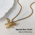 18K Gold Plated Stainless Steel Eagle Pendant, Eye catching, Must - have for Hip Hop Lovers, Suits Nightclubs & Casual Outfits Vera Lux