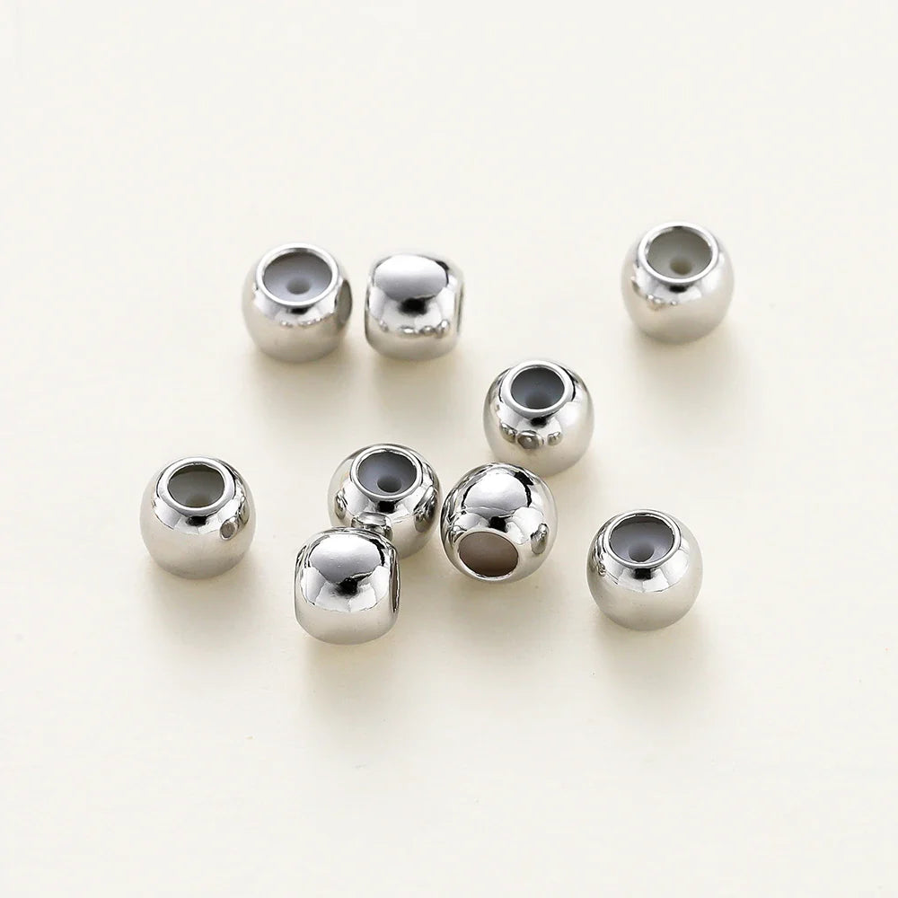 10pcs/lot 14K 18K Real Gold Plated Adjustable Bead With Resine Stopper Spacer Beads Charm Possitioning Beads For Jewelry Finding Vera Lux