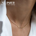SUNIBI Gold Color Stainless Steel Chain Choker Necklace Women Chain Necklace Sets for Women Gift Jewelry Wholesale Vera Lux