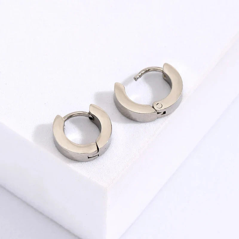 Fashion Trend Hip Hop Cool Stainless Steel Square Stud Earrings Simple Design Of Street Leisure Chic High-grade Jewelry Vera Lux