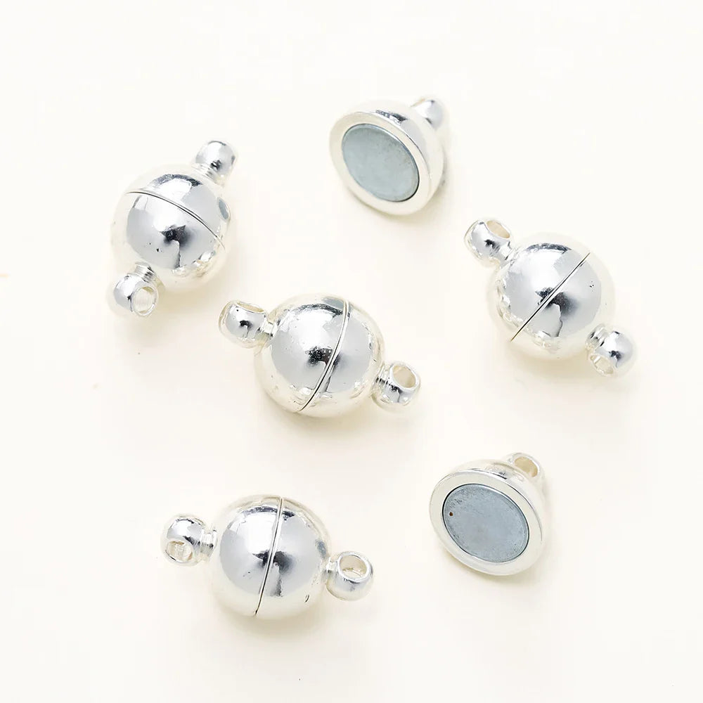 4/6pcs/pack 8*14MM 14K/18K Gold Plated Brass Magnetic Bracelet Clasp Beads for Handmade DIY Jewelry Making Accessories Vera Lux