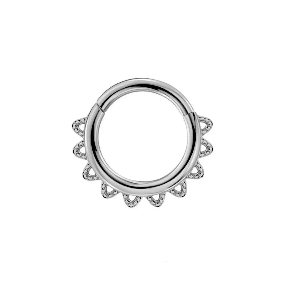 16G Vine Septum Nose Ring Piercing Hinged Clicker 316L Stainless Steel Daith Clicker Helix Cartilage Earring Chain BodyJewelry Vera Lux