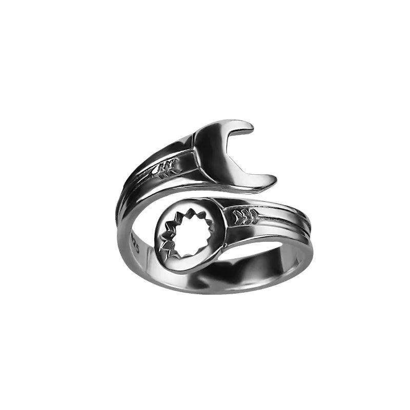 Fashion 925 Sterling Silver Wrench Adjustable Rings For Women Men Luxury Jewelry Accessories Wholesale Jewellery Women Vera Lux