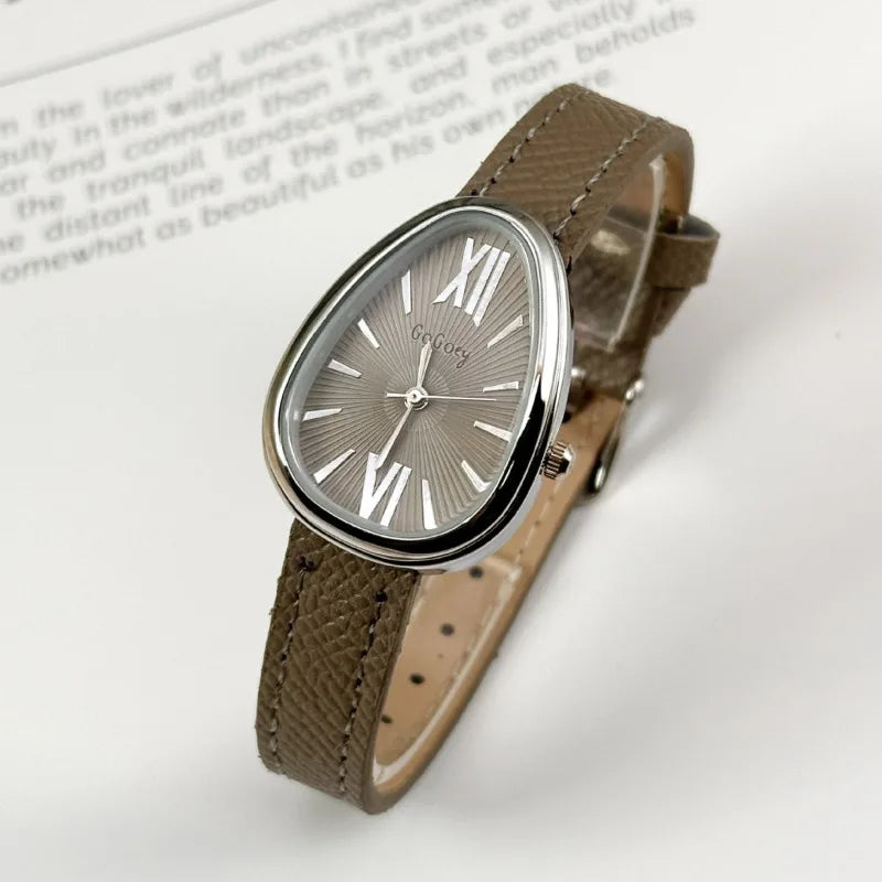Famous Brand Women Quartz Watch Luxury Gift Ladies Snake Head Female Watch Fashion Red Leather Strap Wristwatch Dropshipping Vera Lux