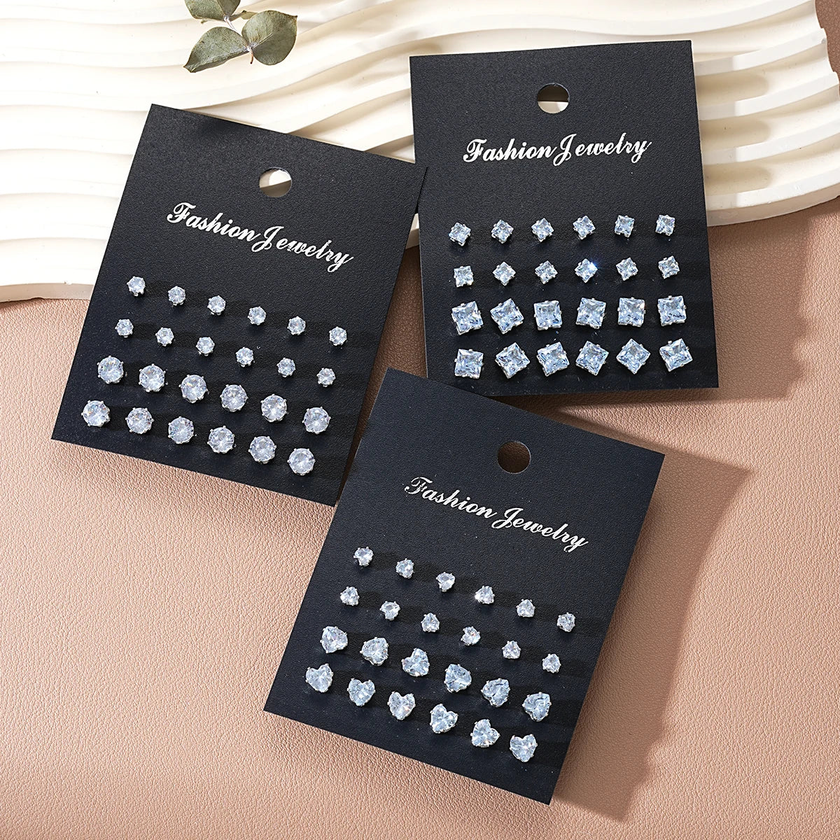 36 Pcs Simple Shiny Rhinestone Stud Earrings Set for Women Fashion Crystal Zircon Pearl Earring New Jewelry Accessories Gifts Vera Lux