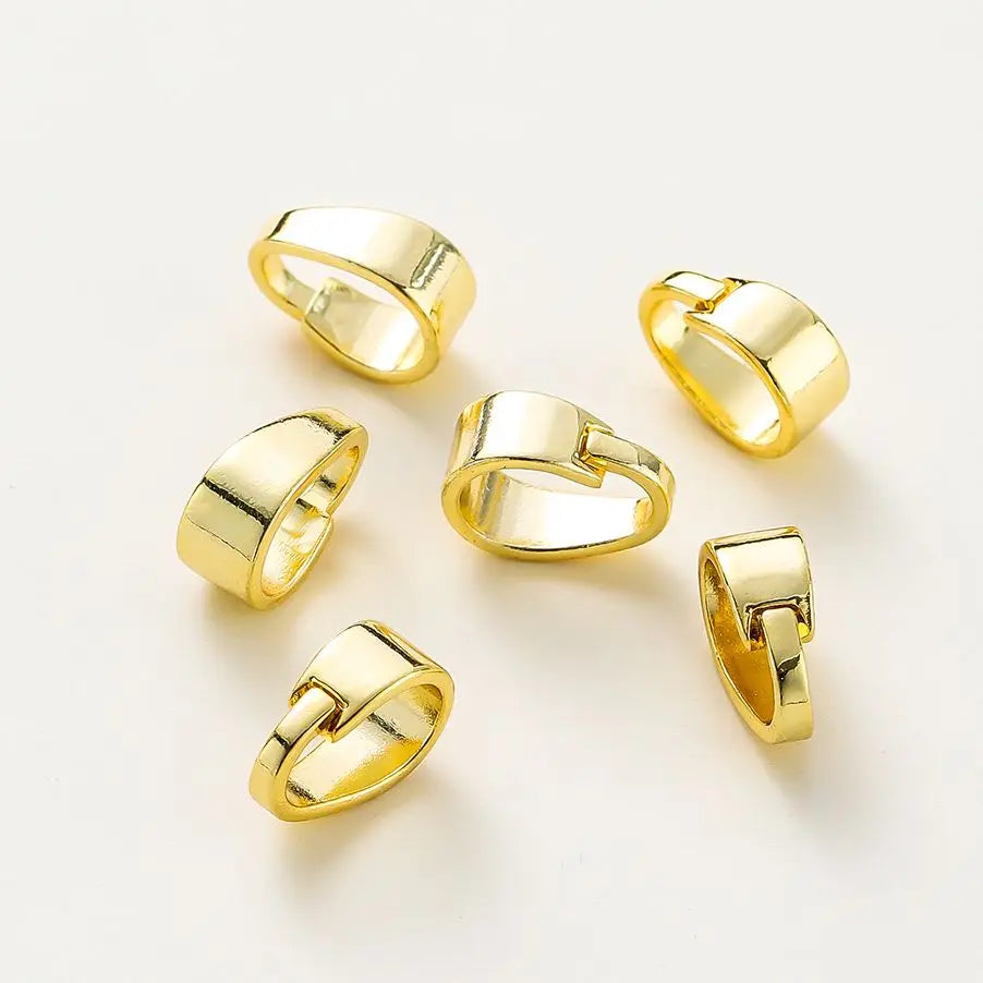 20pcs/lot 14K 18K Gold Color Pendant Pinch Bail Clips Melon Seeds Charm Clasps Connector Bulk For DIY Nacklace Making Findings Vera Lux