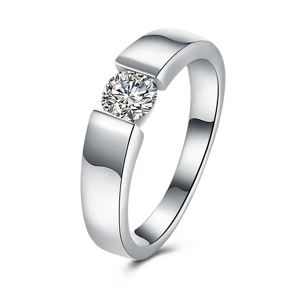 Charm 925 Sterling Silver Rings For Women Shining crystal size 7/8/9/10 Fashion Party Gifts engagement wedding Jewelry Vera Lux