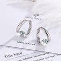 925 Sterling Silver Gold Crystals Simple Earrings For Women Fashion Wedding Luxury Jewelry 2024 Trend Vera Lux