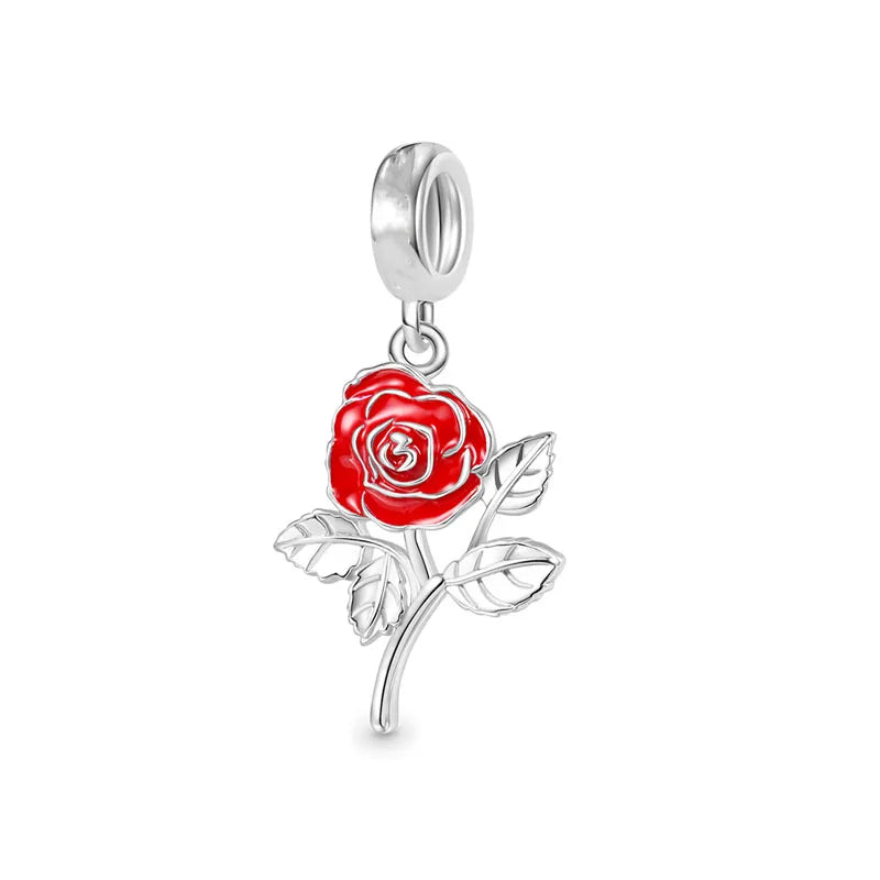2026 925 Silver Flower, Butterfly, Highland Cow, Motorcycle Pendant Fit European Original Bracelet DIY Jewelry Exquisite Jewelry Vera Lux