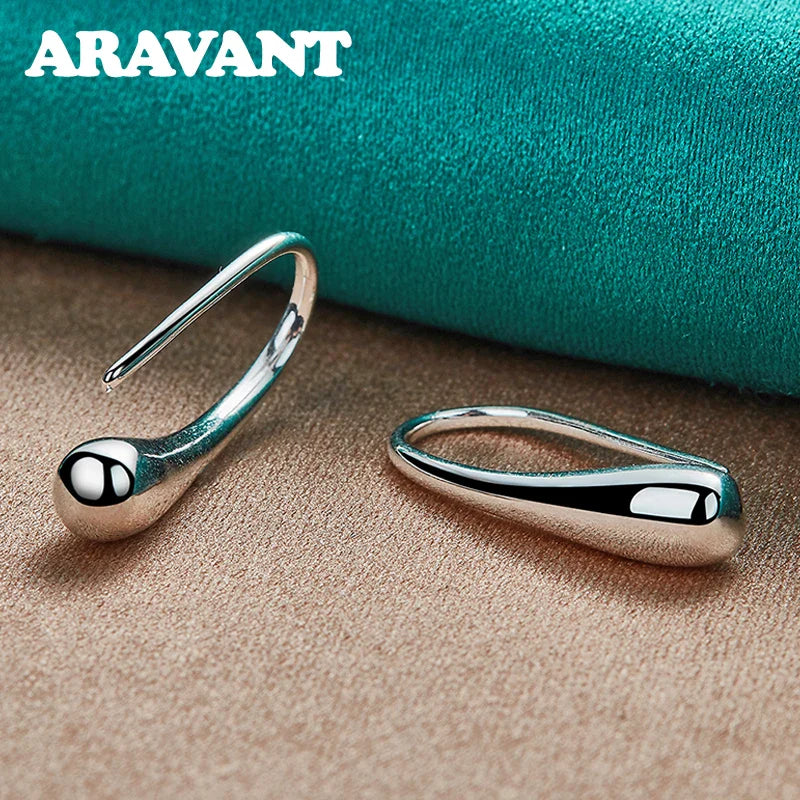 Aravant 925 Sterling Silver Water Drop Shaped Earring For Women Fashion Wedding Jewelry Gifts Vera Lux