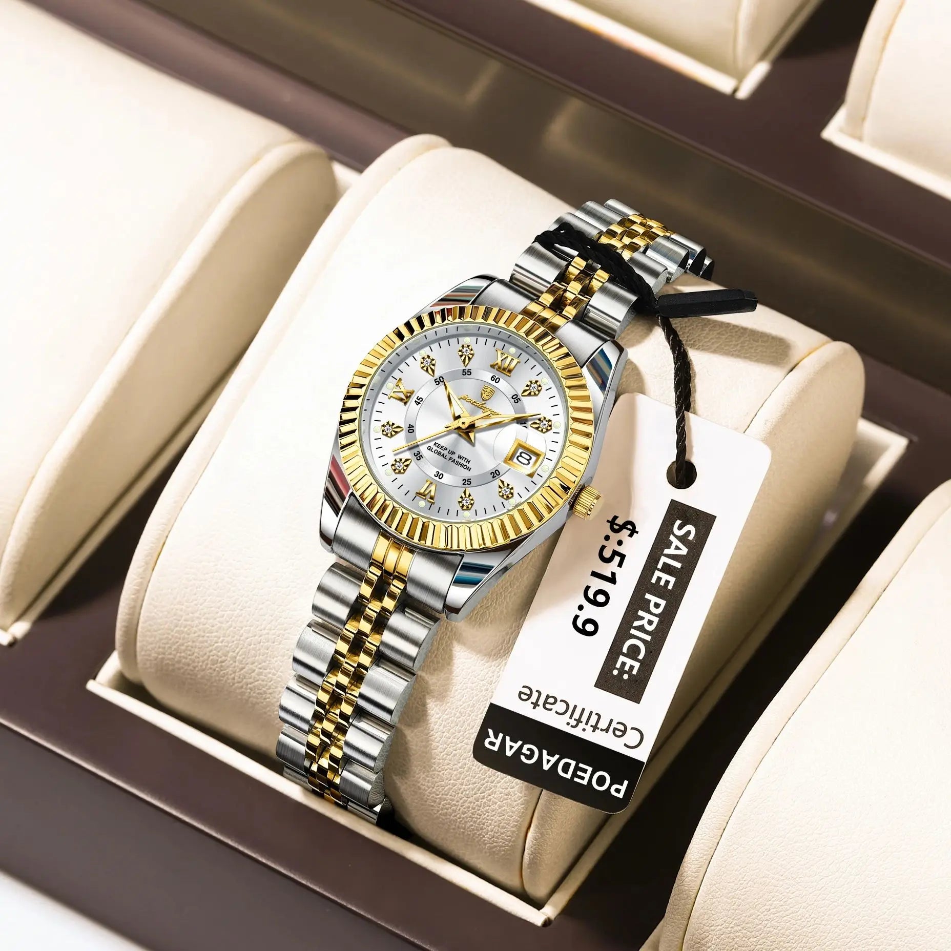 POEDAGAR Luxury Elegant Watch for Women Waterproof Luminous Date Ladies Watch Stainless Steel Quartz Women's Watches Girl Reloj Vera Lux