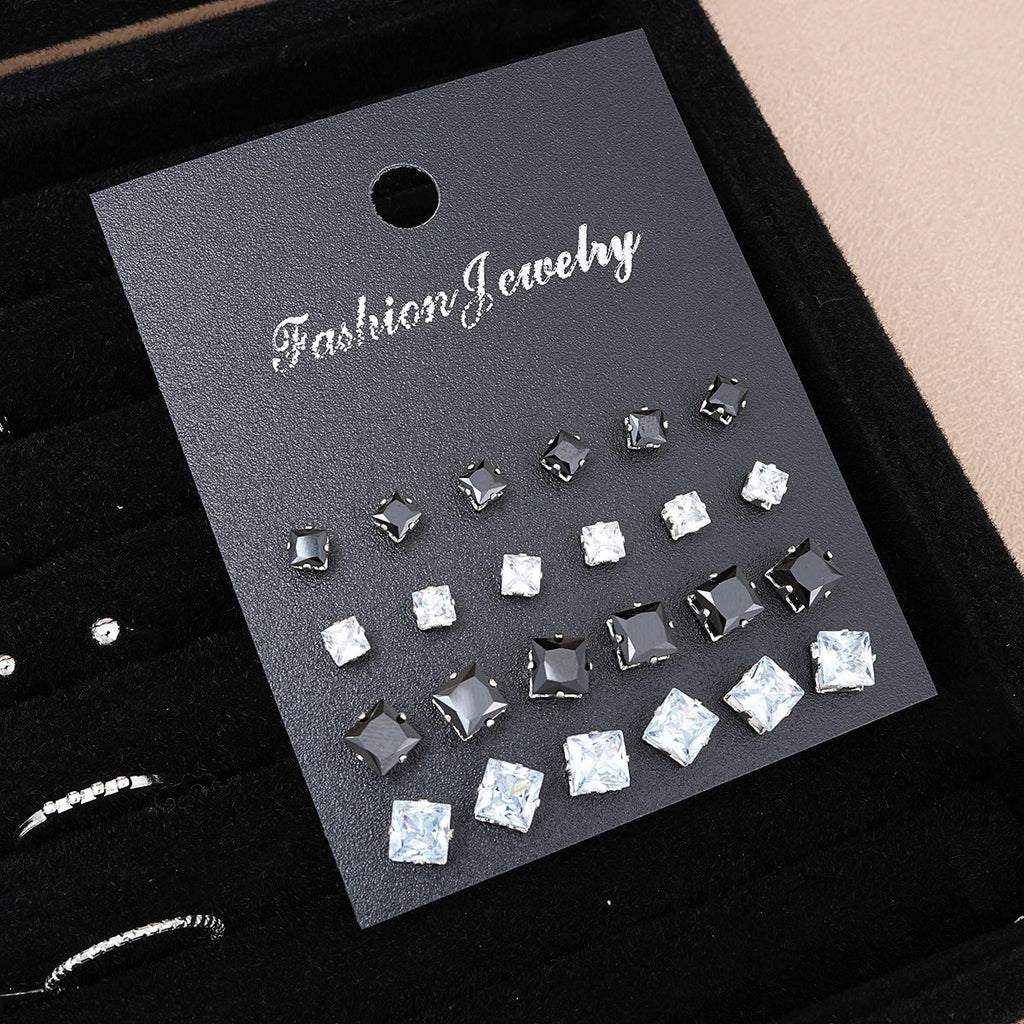 51 Pcs/Set Silver Color Chic Jewelry Set For Women Fashion Butterfly Heart Pearl Necklaces, Earrings, Rings, Match Daily Outfits Vera Lux