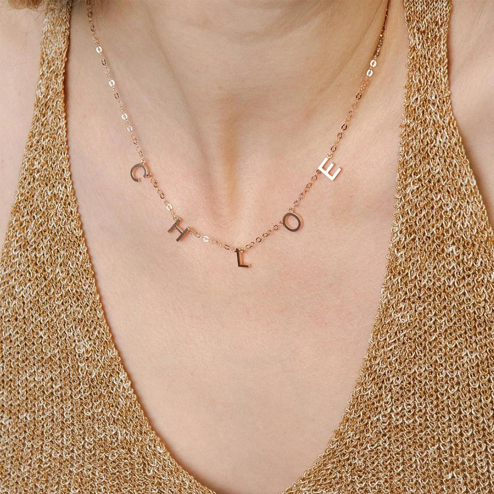Customized Stainless Steel Name Necklaces for Women Personalized Necklace Letter Pendant Nameplate Gift Jewelry Dropshipping Vera Lux