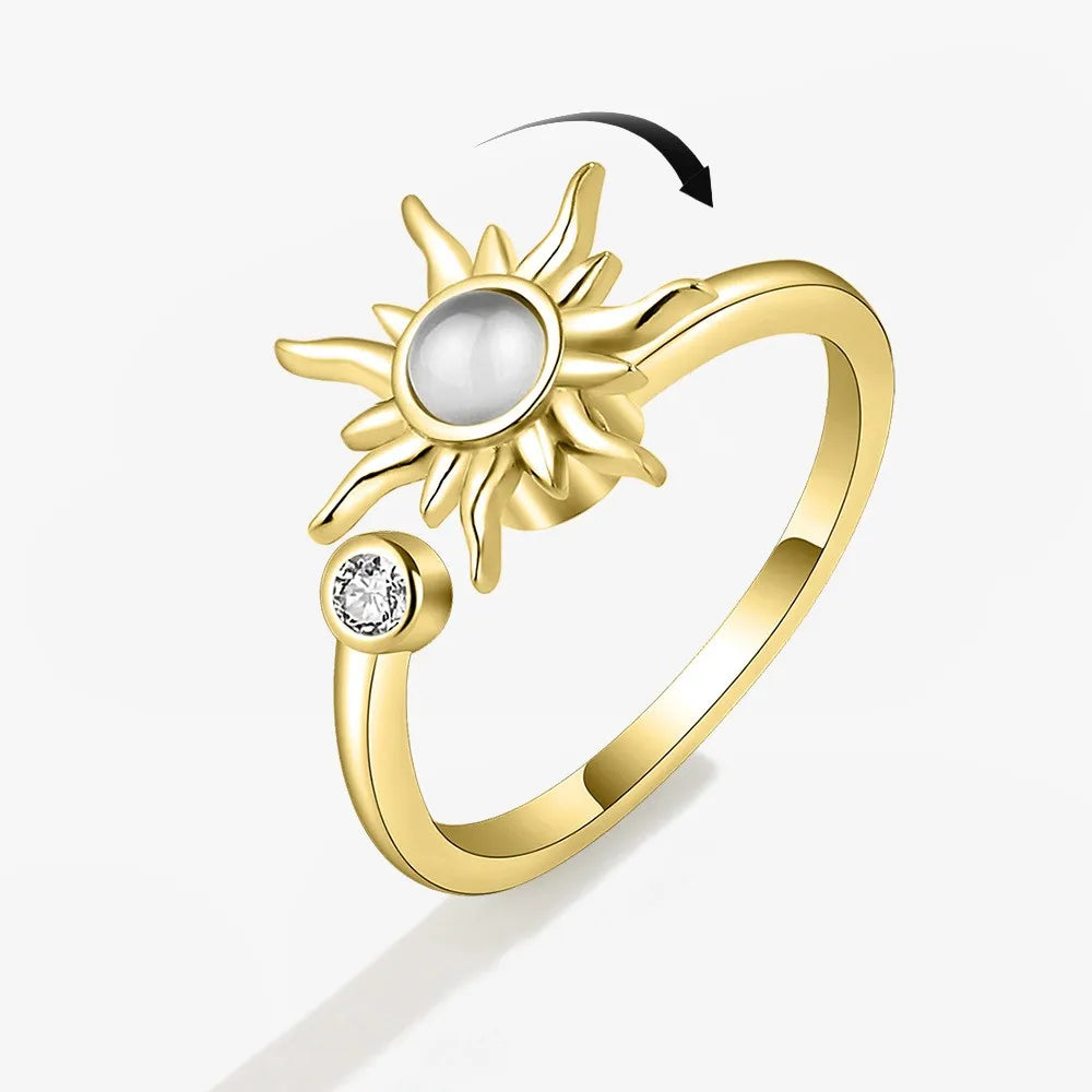 2025 New Rotating Anxiety Knuckle Ring For Women Adjustable And Stackable Open Couple Rings Party Jewelry Gifts Anillo Vera Lux