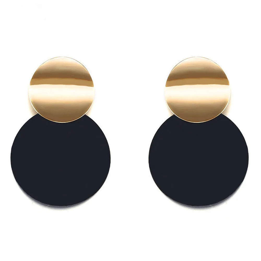 Geometric Joker Personalized Round Ring Temperament Ladies Cold Style Paint Stud Earrings Vera Lux