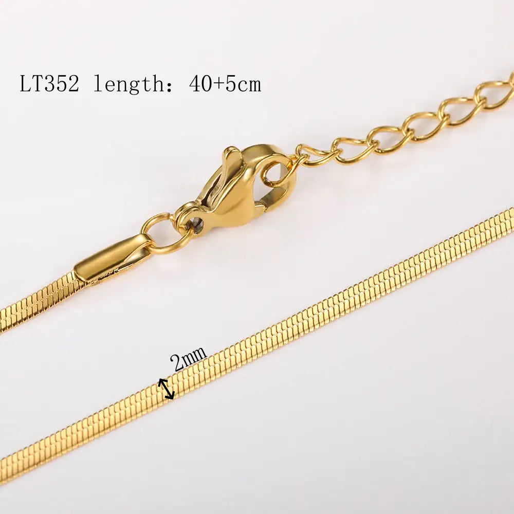 10pcs/Lot 45cm Stainless Steel Golden/Silvery Color 304 Chains Necklace Women Jewelry Making Accessories DIY Handmade Supplies Vera Lux