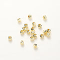 20pcs/lot 14K 18K Gold Round Loose Beads Bracelet Necklace Spacer Brass Beads For DIY Earing Making Accessories Whosale Findings Vera Lux