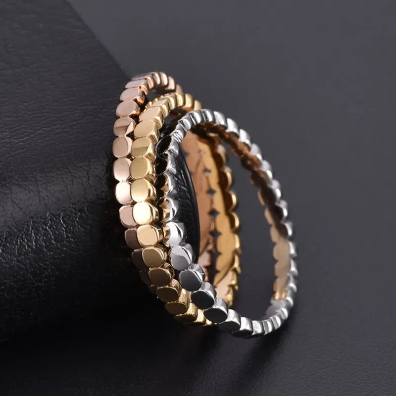 2mm Thin Stainless Steel Round Eternity Ring Wedding Band for Women Girl Size 5-10 Vera Lux