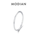 MODIAN 925 Sterling Silver Simple Fashion Stackable Ring Classic Wave Geometric Exquisite Finger Rings For Women Party Jewelry Vera Lux