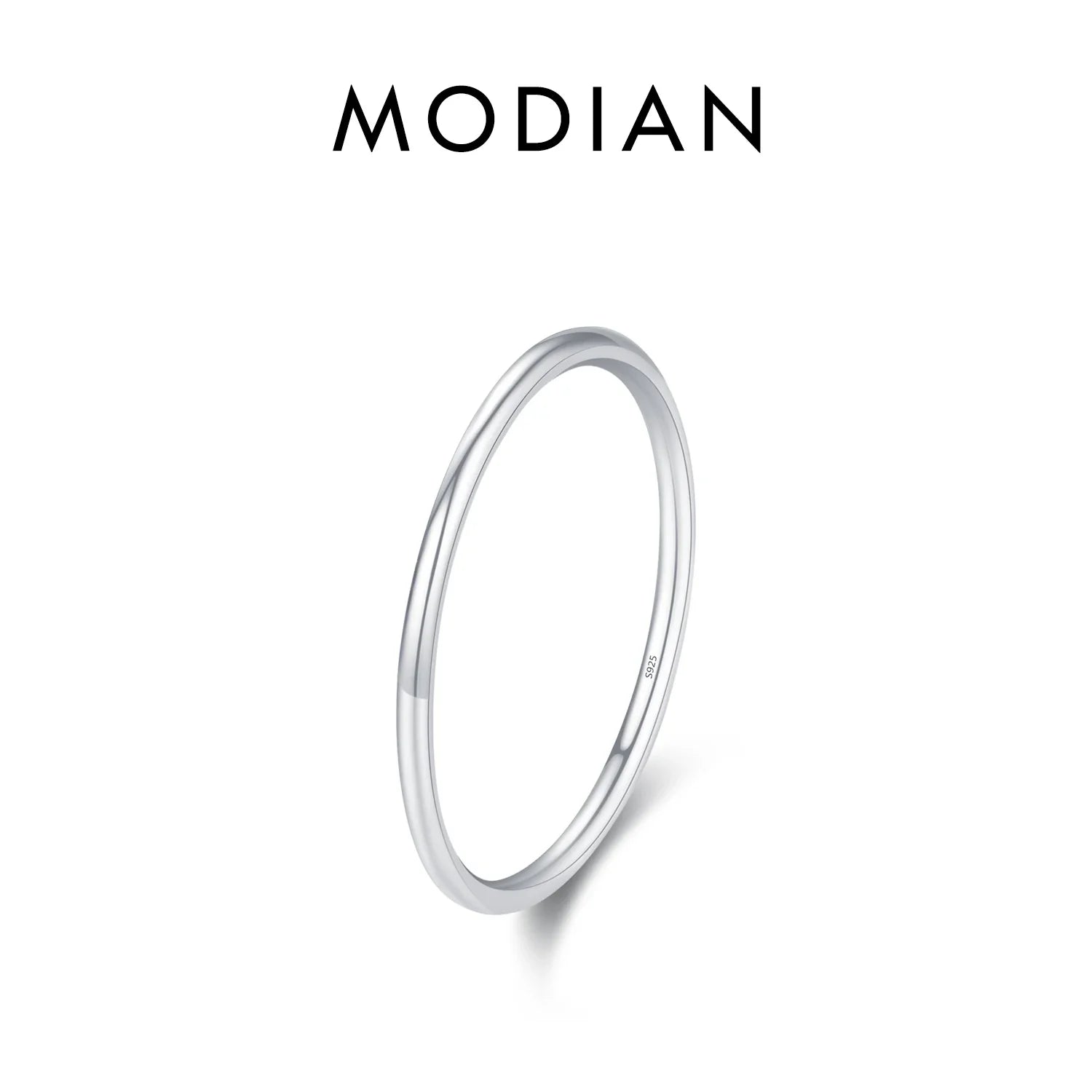 MODIAN 925 Sterling Silver Simple Fashion Stackable Ring Classic Wave Geometric Exquisite Finger Rings For Women Party Jewelry Vera Lux