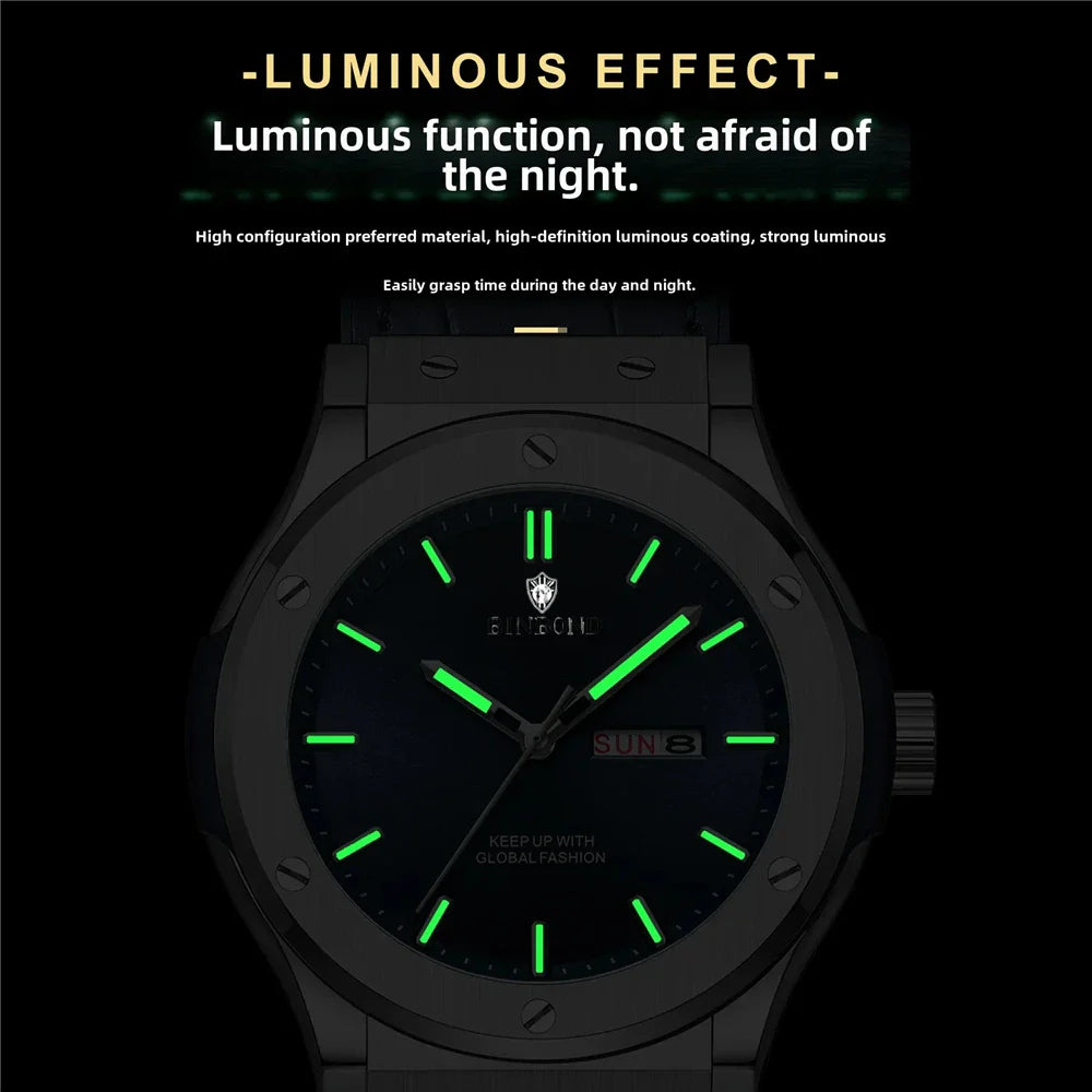 Fashion Quartz Wristwatches New Gifts Sports Leather Mens Automatic Watches For Man Luxury Automatic Watch Men Digital Clock Vera Lux
