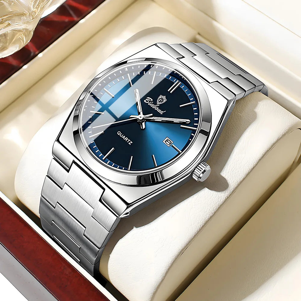 New Gifts Casual Business Top Blue Clock Men Luxury Watch Automatic Watches Mens Fashion Quartz Wristwatches Relogio Masculino Vera Lux