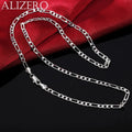 40-75cm 925 sterling Silver 16-30 Inches fine 4MM chain Necklaces for women fashion party wedding Jewelry Christmas gifts Vera Lux