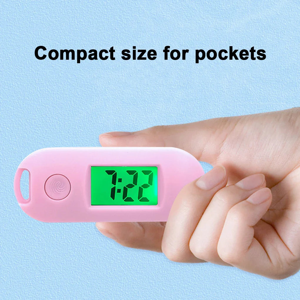 Keychain Pocket Watch Wide Application Compact And Portable Luminous Function Mini Digital Watch white Vera Lux