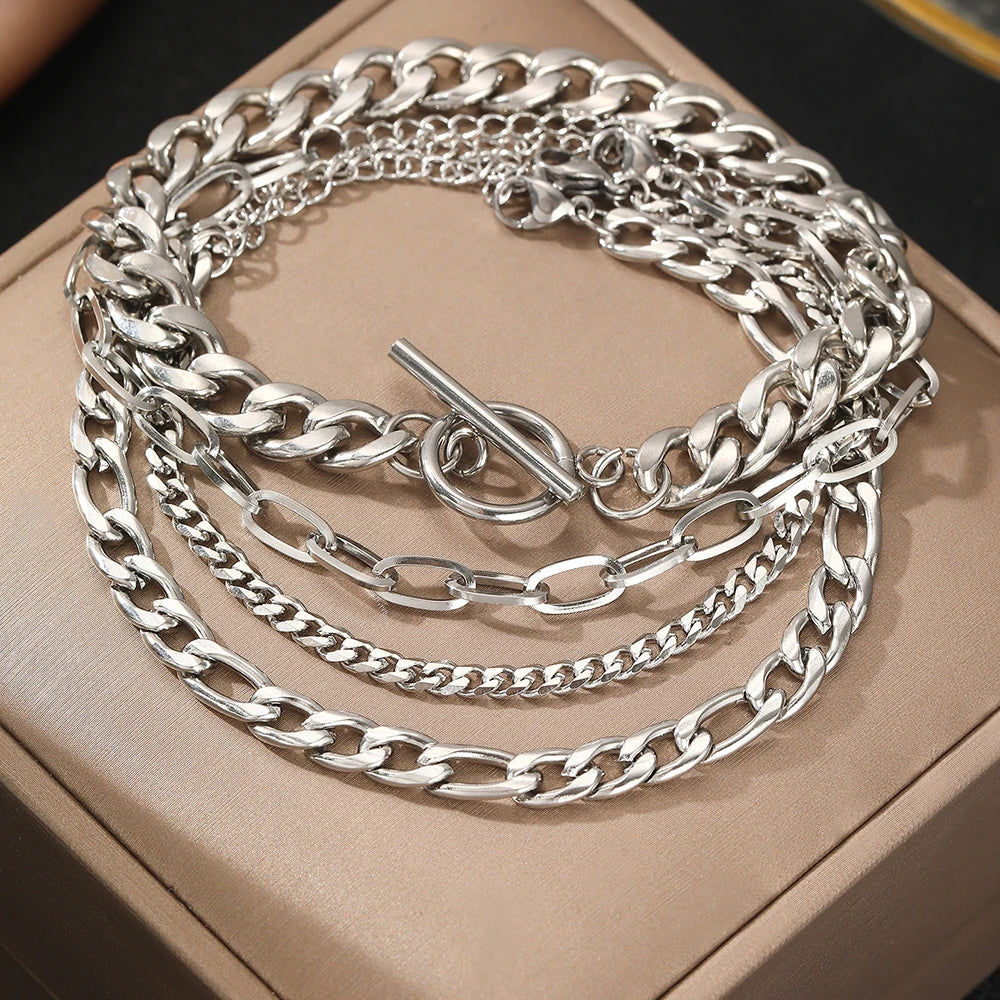 Stainless Steel Bracelet Set High-end Atmosphere Multi Bracelet Set Fashion Bracelet For Women Jewelry Gifts with a Difference Vera Lux