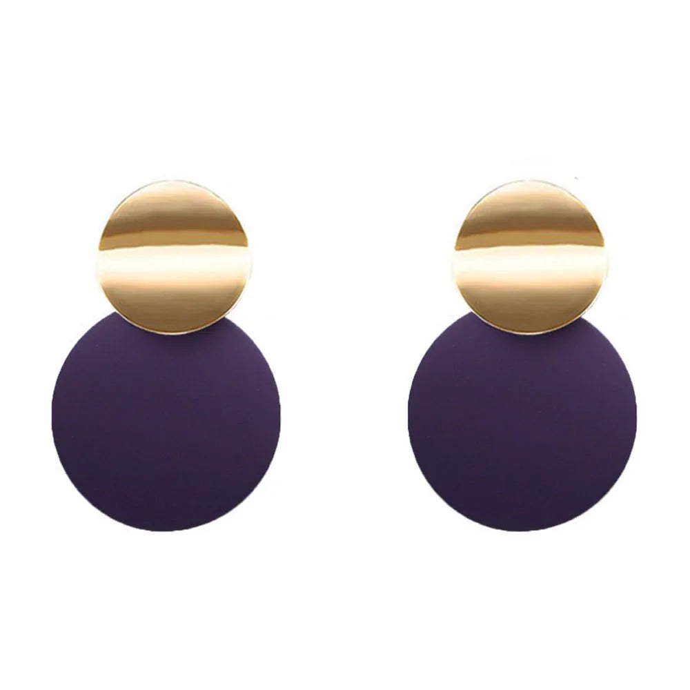 Geometric Joker Personalized Round Ring Temperament Ladies Cold Style Paint Stud Earrings Vera Lux