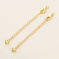 5/10pcs/Pack 14/18K Gold Color Plated Brass Various Extension Chain With Lobster Clasps for DIY Necklace Jewelry Making Findings Vera Lux