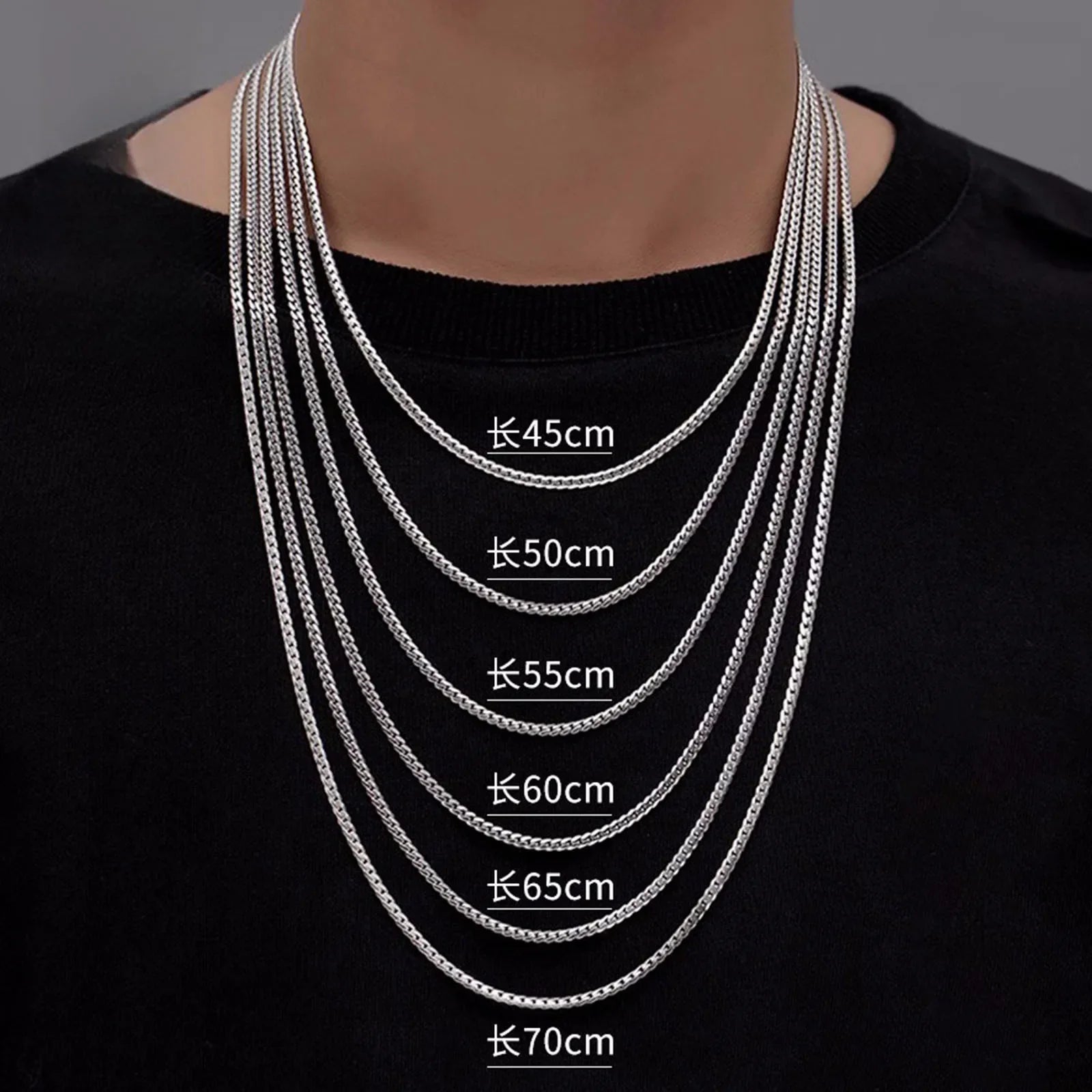S925Silver Men's and Women's Cuban Chain Necklace 20IN/22IN Slim Style Trendy, Sophisticated Vintage-Inspired Collarbone Layerin Vera Lux