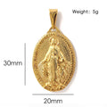 Hot Sale Virgin Mary Pendant Necklace - 18K Gold Plated & 316L Stainless Steel Religious Medallion, Catholic Gifts for Women Men Vera Lux