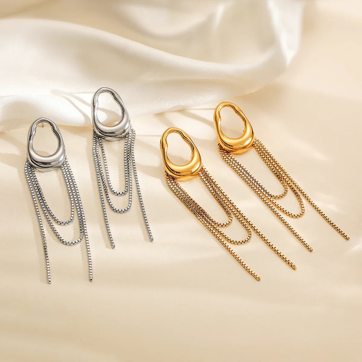 NEWBUY New Arrival INS Tassels Drop Earrings For Women Girls,High Quality Daily Jewelry Perfect For Everyday Wear Vera Lux