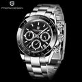 PAGANI DESIGN New Ceramic Bezel Men Quartz Wristwatches Luxurys Sapphire Glass Chronograph 100m Waterproof Stainless Watches Men Vera Lux