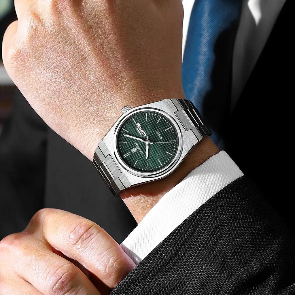 POEDAGAR Luxury Original Man Watch Waterproof Stainless Steel Luminous Men's Wristwatch Date Week Quartz Fashion Watches For Men Vera Lux